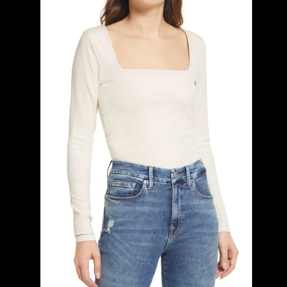 Good American square neck top